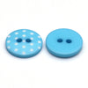 Plastic Button Light Blue &amp; White