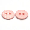 Plastic Button Light Pink &amp; White