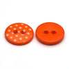 Plastic Button Orange &amp; White