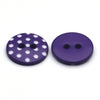 Plastic Button Purple &amp; White