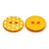 Plastic Button Yellow &amp; White