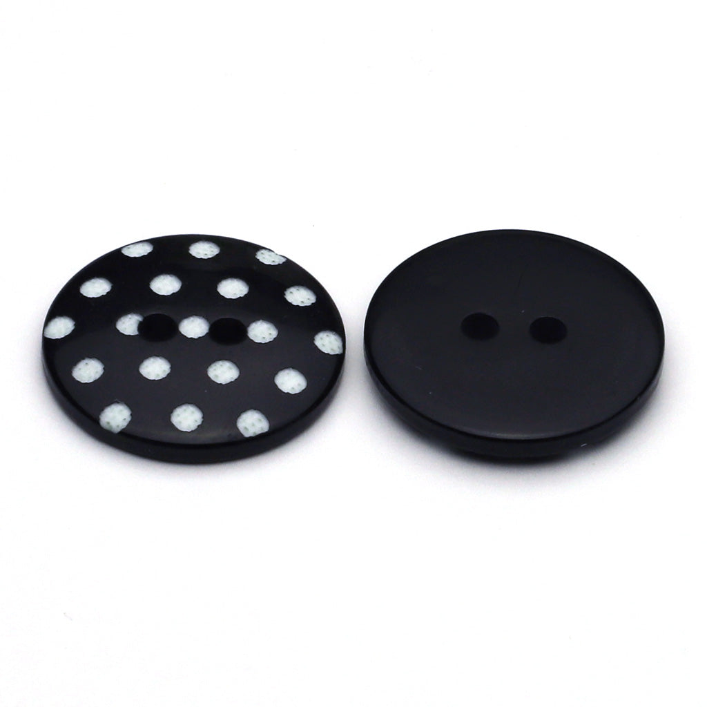 Plastic Button Black & White