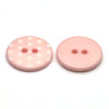 Plastic Button Light Pink &amp; White