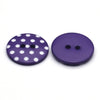 Plastic Button Purple &amp; White