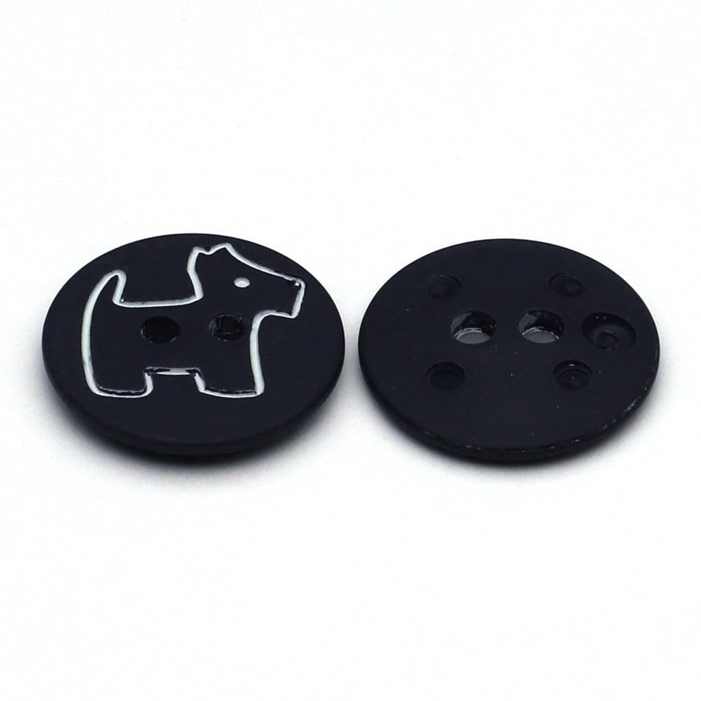 Plastic Button Black &amp; White
