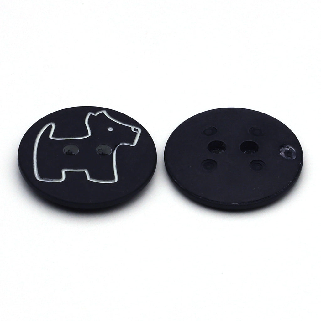Plastic Button Black & White