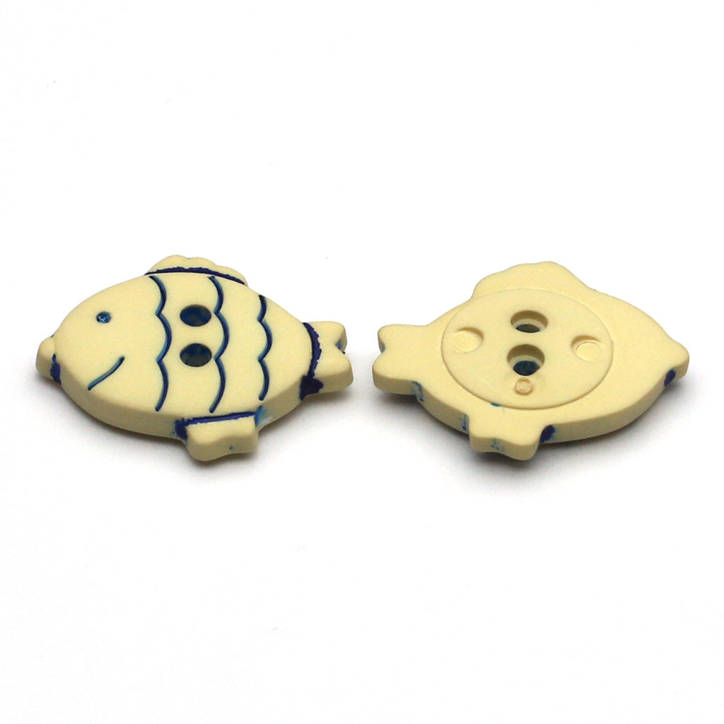 Plastic Button Natural White