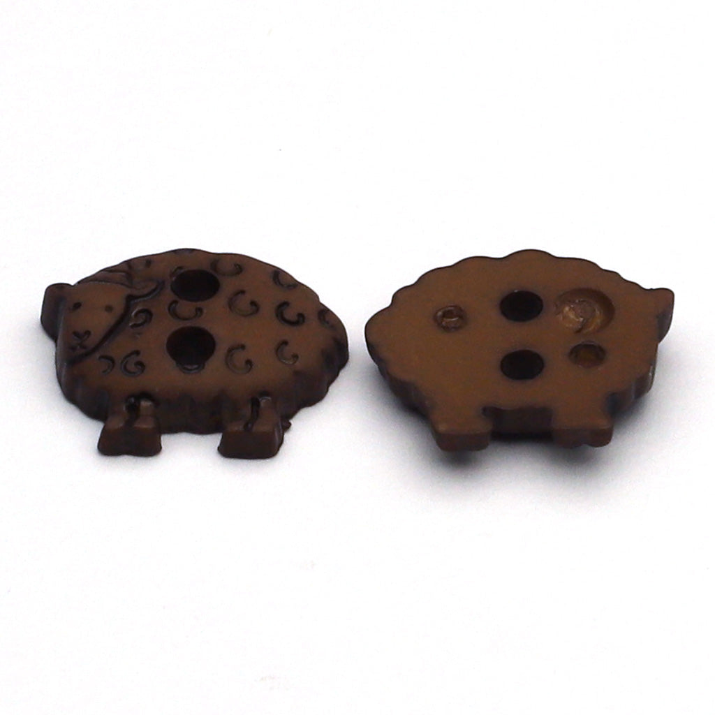 Plastic Button Brown