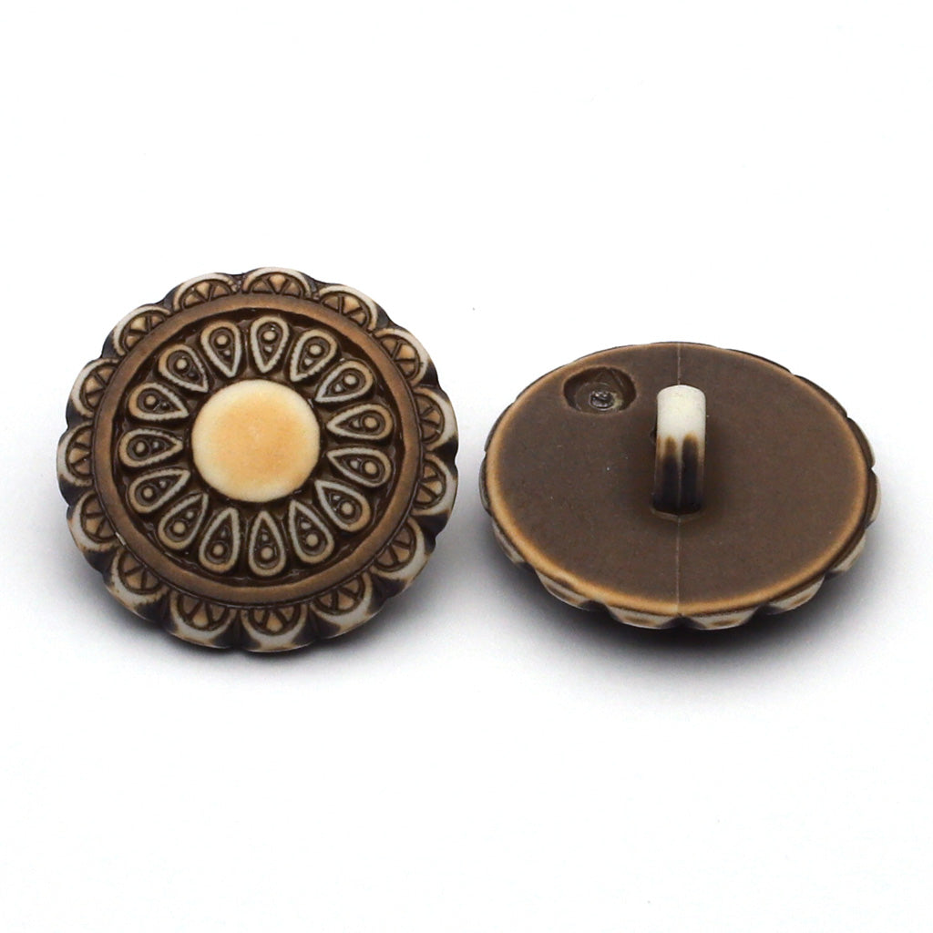 Plastic Button Brown