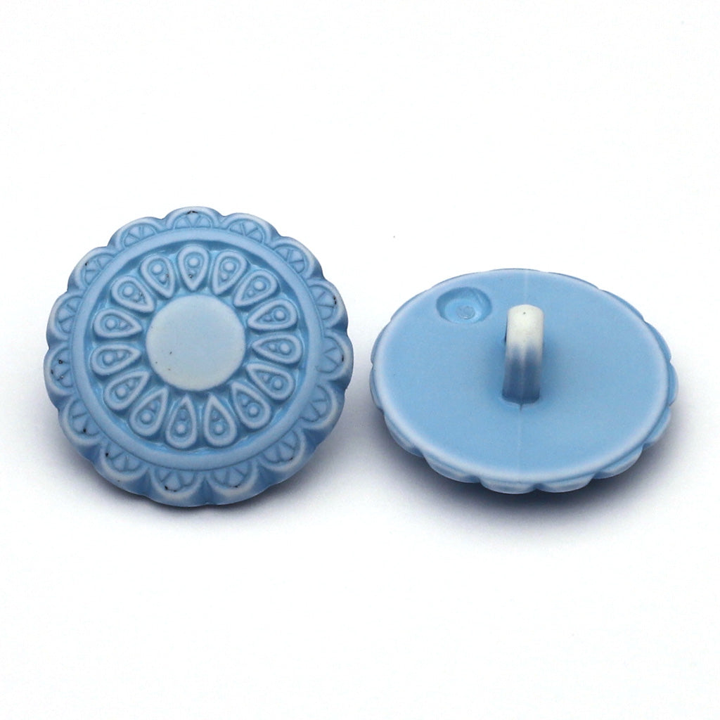 Plastic Button Light Blue