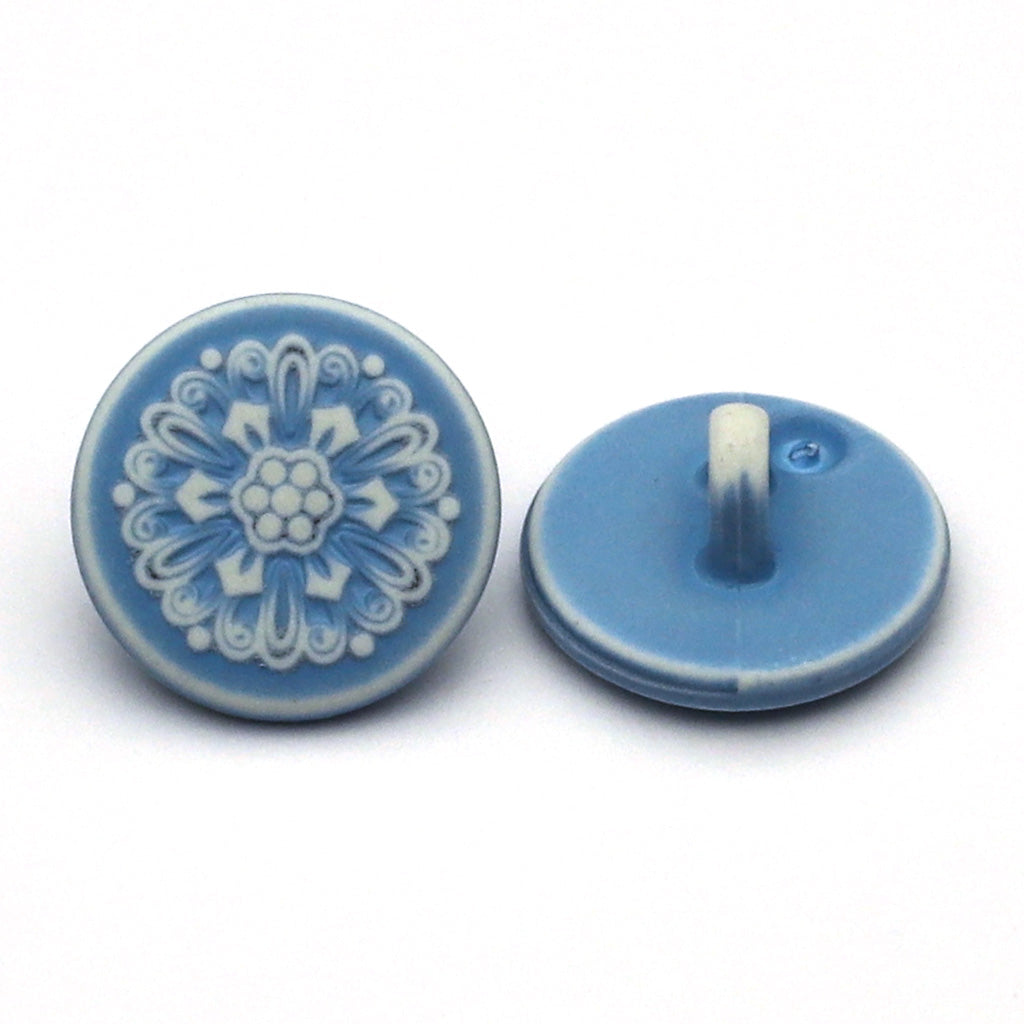 Plastic Button Light Blue