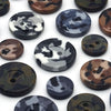 Plastic Button Navy Camouflage