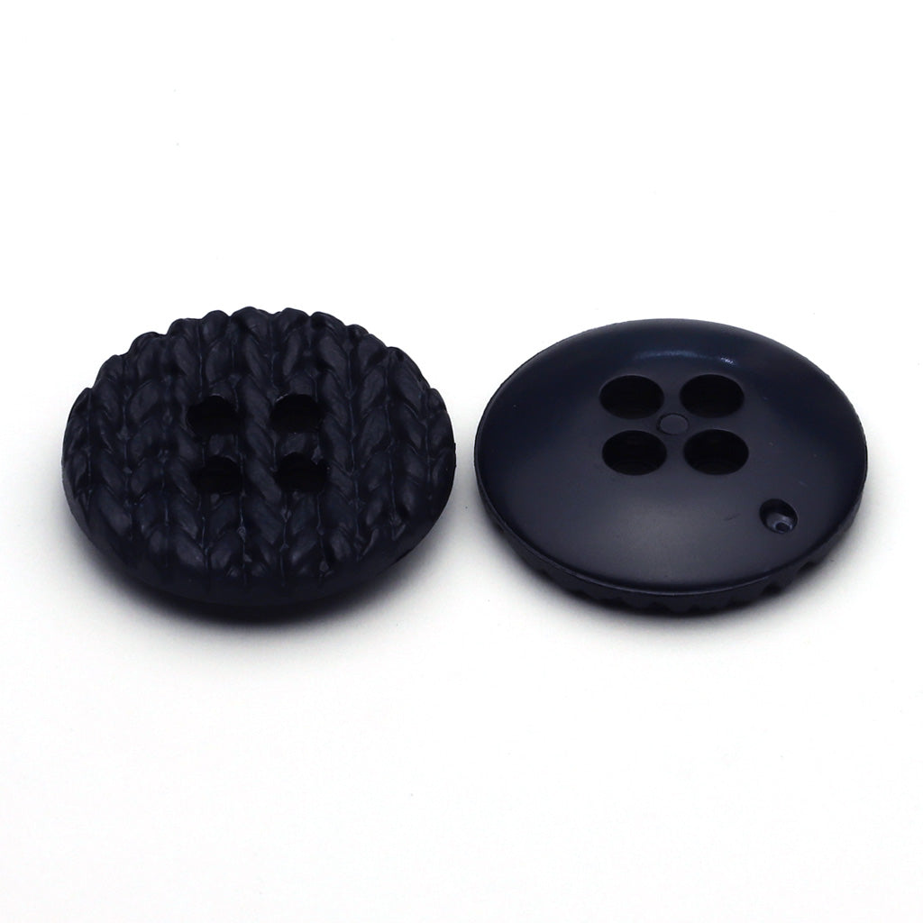 Plastic Button Navy Blue