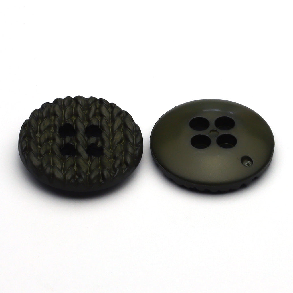 Plastic Button Olive Green