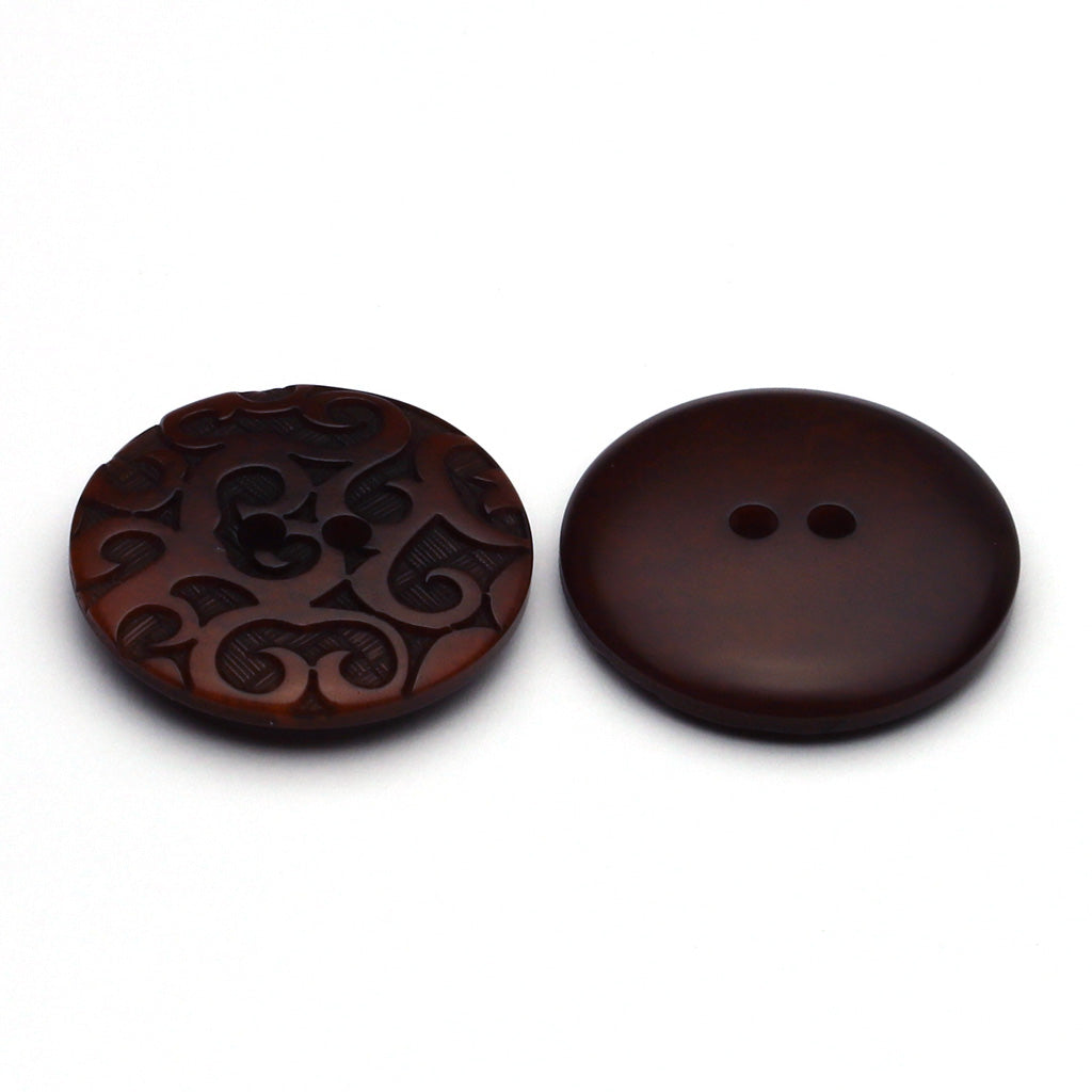 Corozo Button Brown