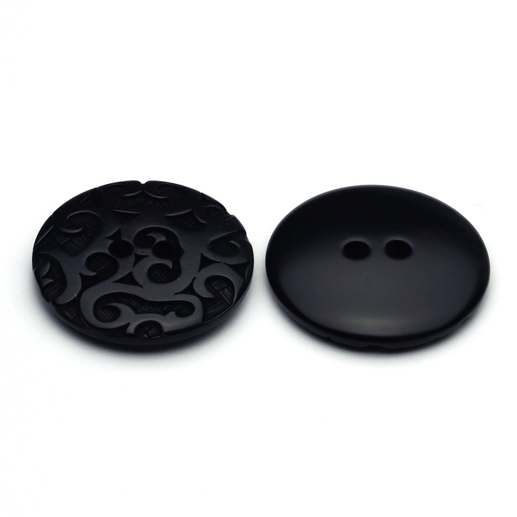 Corozo Button Black