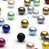 Plastic Pearl Round Beads #110 Pearl Silver
