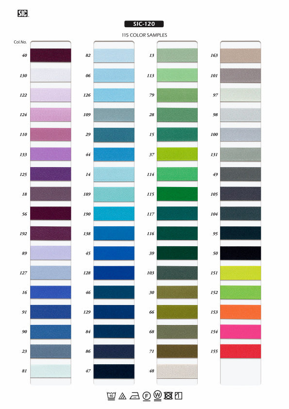 Sample Card Polyester Satin Ribbon