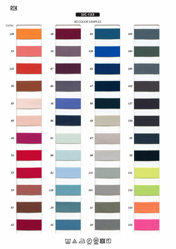 Sample Card Polyester Spun Double-Face Satin Ribbon