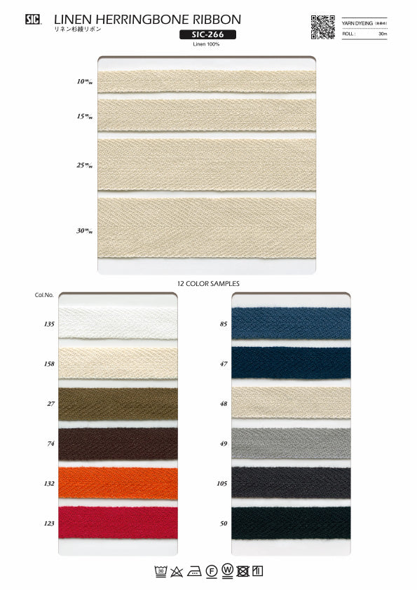 Sample Card Linen Herringbone Ribbon
