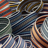 Stripe Grosgrain Ribbon #11 Gray &amp; Orange &amp; Black