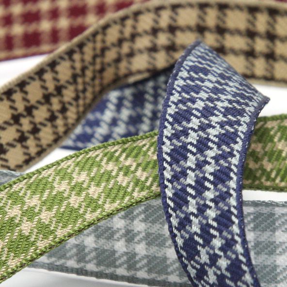 Check Ribbon #9 Uguisu &amp; Coconut