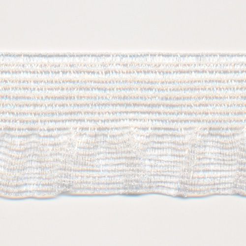 Mist Organdy Frill Stretch #01 White - RiBBONs B2B