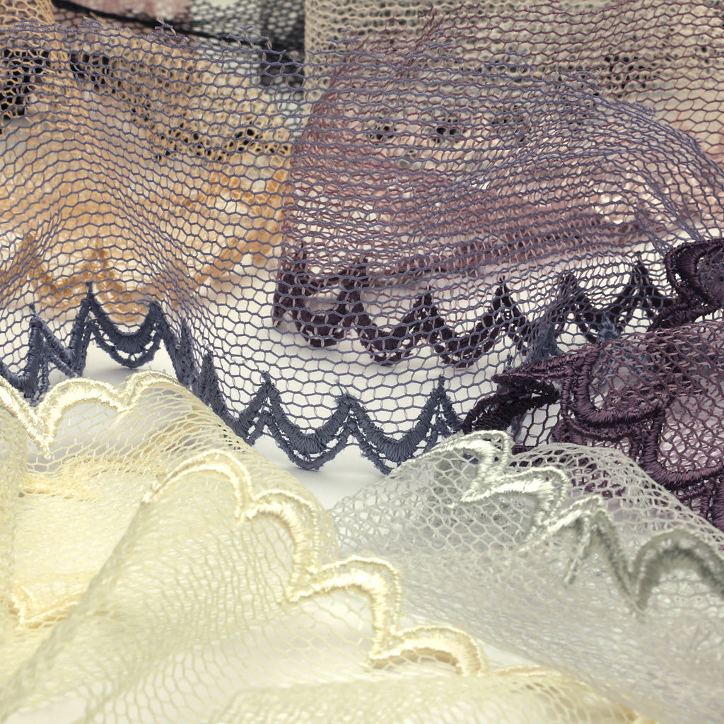 Embroidered Tulle Lace #18 Ayame