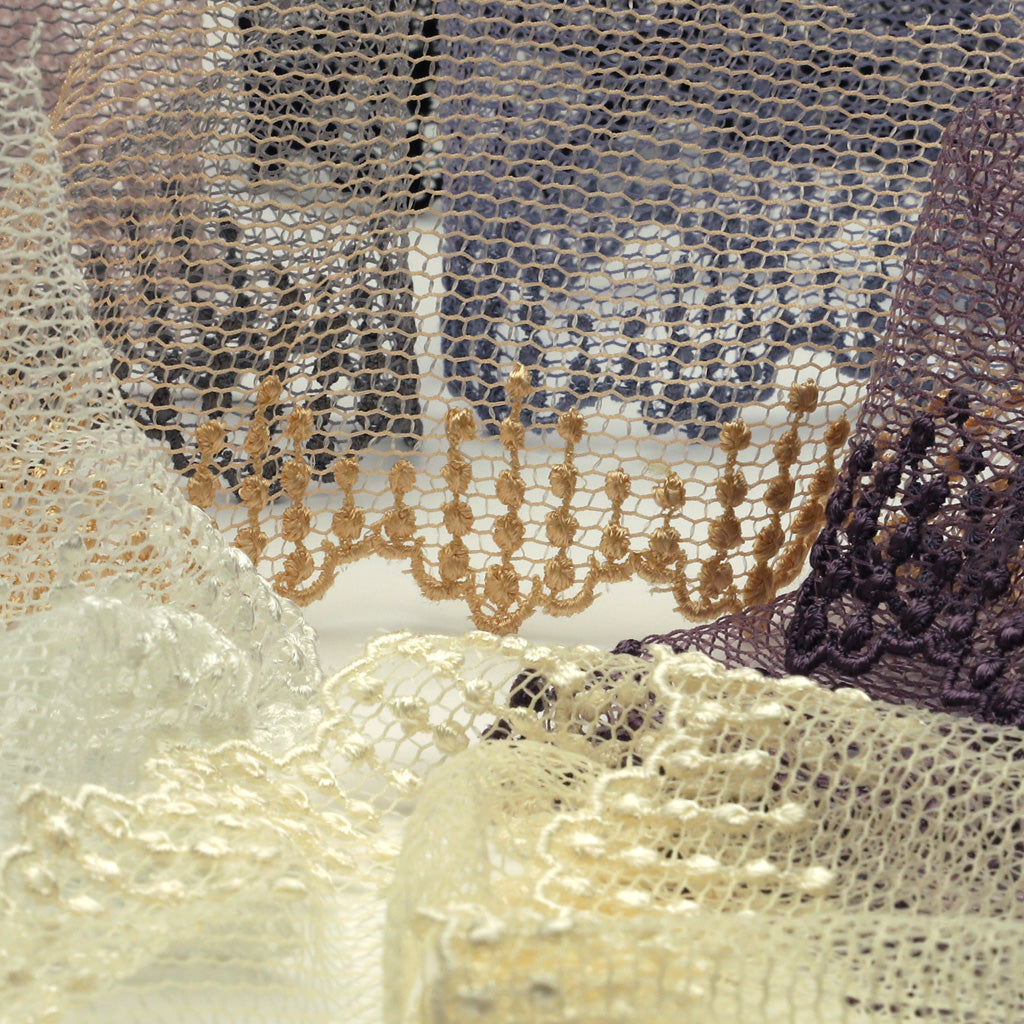 Embroidered Tulle Lace #159 Medium Gray