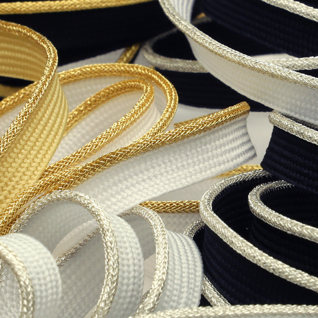 Metallic Piping #1 Gold &amp; White