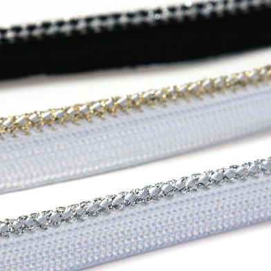 Metallic Piping #1 Gold &amp; White