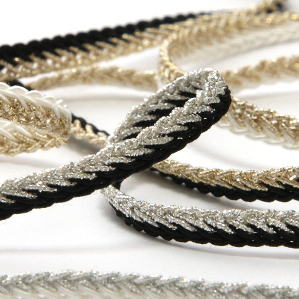 Metallic Trimming Braid #3 Gold &amp; Black