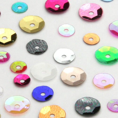Washable Cup Round Sequin #P11 Clear (Transparent Iris)