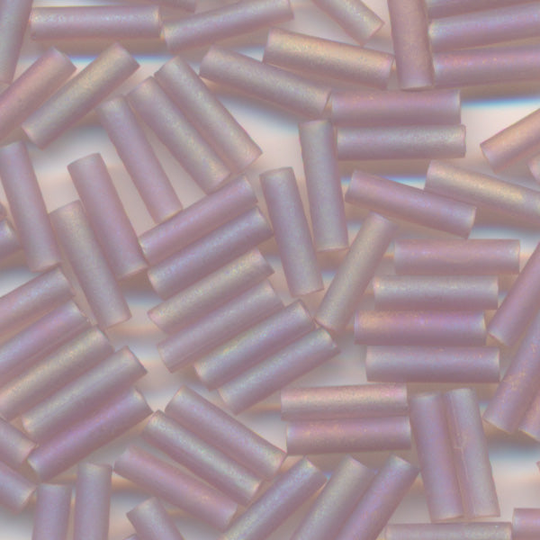 MIYUKI Bugle Seed Beads #142FR Light Amethyst (Transparent Frost Rainbow)