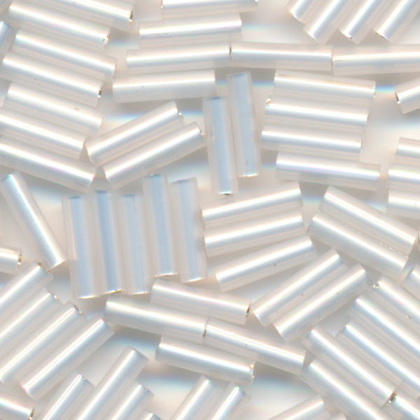 MIYUKI Bugle Seed Beads #551 White (Alabaster Silverline)