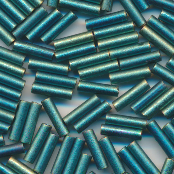 MIYUKI Bugle Seed Beads #2008 Bronze Green (Metallic Frost)
