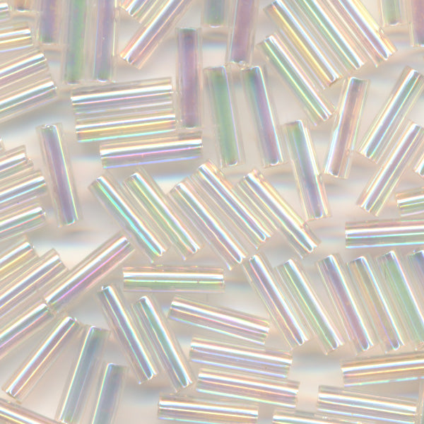 MIYUKI Bugle Seed Beads #2442 Ivory (Transparent Gold Luster)