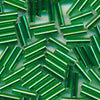 MIYUKI Bugle Seed Beads #16 Green (Silverline)