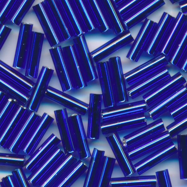 MIYUKI Bugle Seed Beads #20 Cobalt (Silverline)