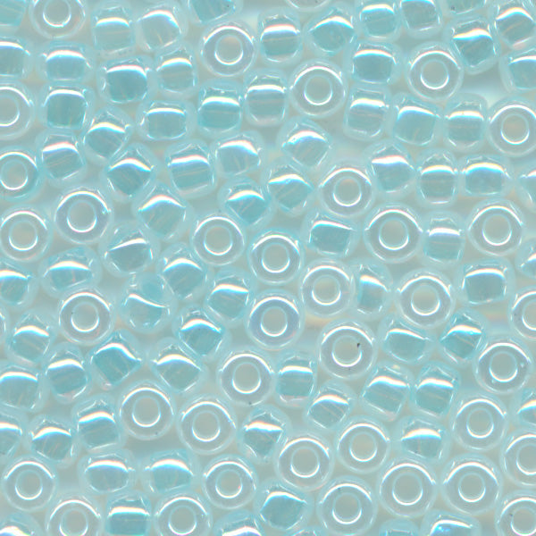 MIYUKI Round Rocaille Seed Beads #522 Light Aqua (Ceylon)