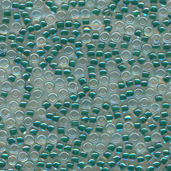 MIYUKI Round Rocaille Seed Beads #217 Hunter Green Lined Crystal (Inside Color Luster)