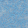 MIYUKI Round Rocaille Seed Beads #221 Sky Blue Lined Crystal (Inside Color Luster)