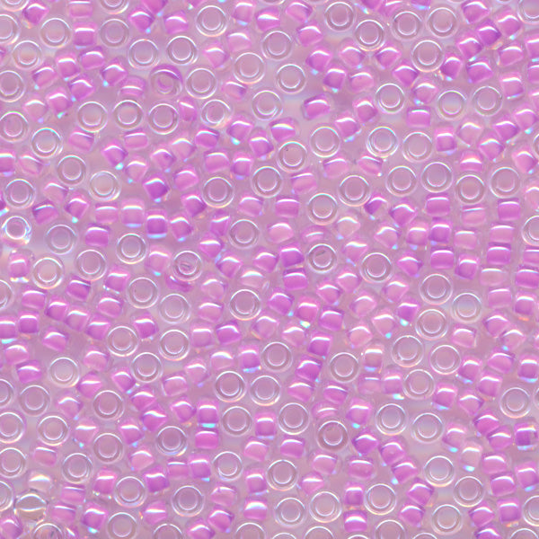 MIYUKI Round Rocaille Seed Beads #222 Lavender Lined Crystal (Inside Color Luster)