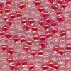 MIYUKI Round Rocaille Seed Beads #226 Red Line Crystal (Inside Color Luster)