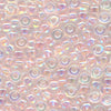 MIYUKI Round Rocaille Seed Beads #265 Pale Pink Lined Crystal (Inside Color Rainbow)