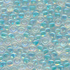 MIYUKI Round Rocaille Seed Beads #269 Light Blue Lined Crystal (Inside Color Rainbow)