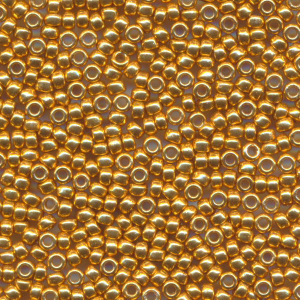 MIYUKI Round Rocaille Seed Beads #4203 Yellow Gold (Duracoat Galvanize)