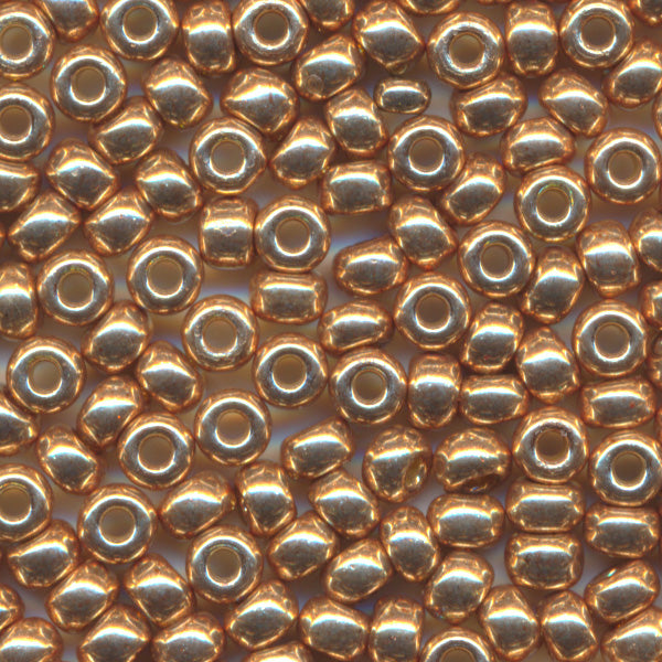 MIYUKI Round Rocaille Seed Beads #4204 Champagne Gold (Duracoat Galvanize)