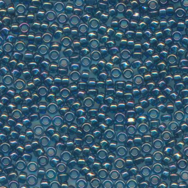 MIYUKI Round Rocaille Seed Beads #305 Dark Aqua (Gold Luster)