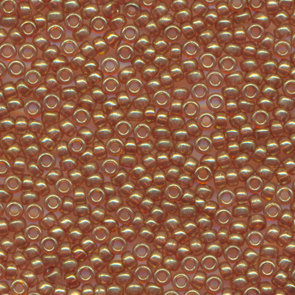MIYUKI Round Rocaille Seed Beads #311 Crystal (Gold Luster)